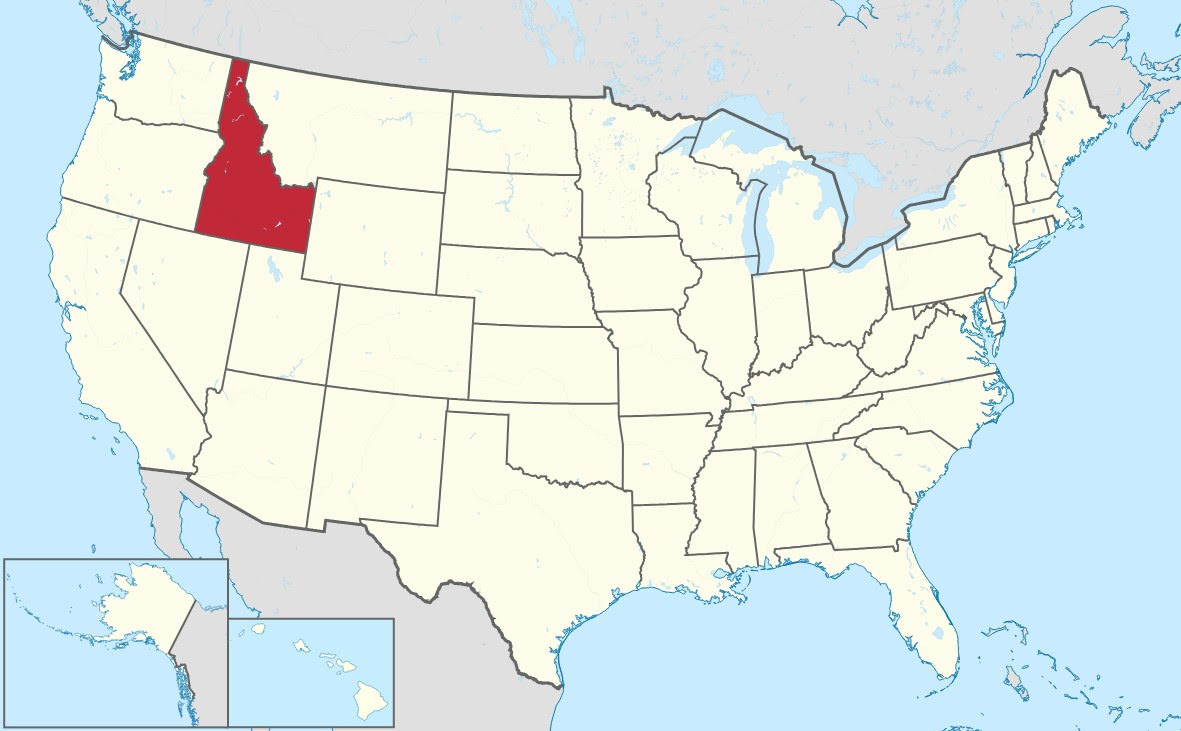 "Idaho in United States" by TUBS is licensed under CC BY-SA 3.0.